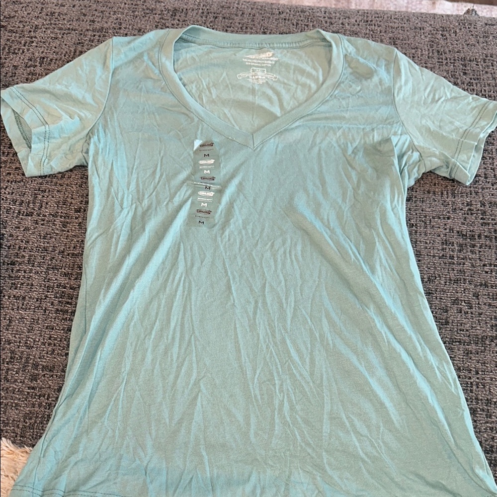Light Blue V-Neck T-Shirt